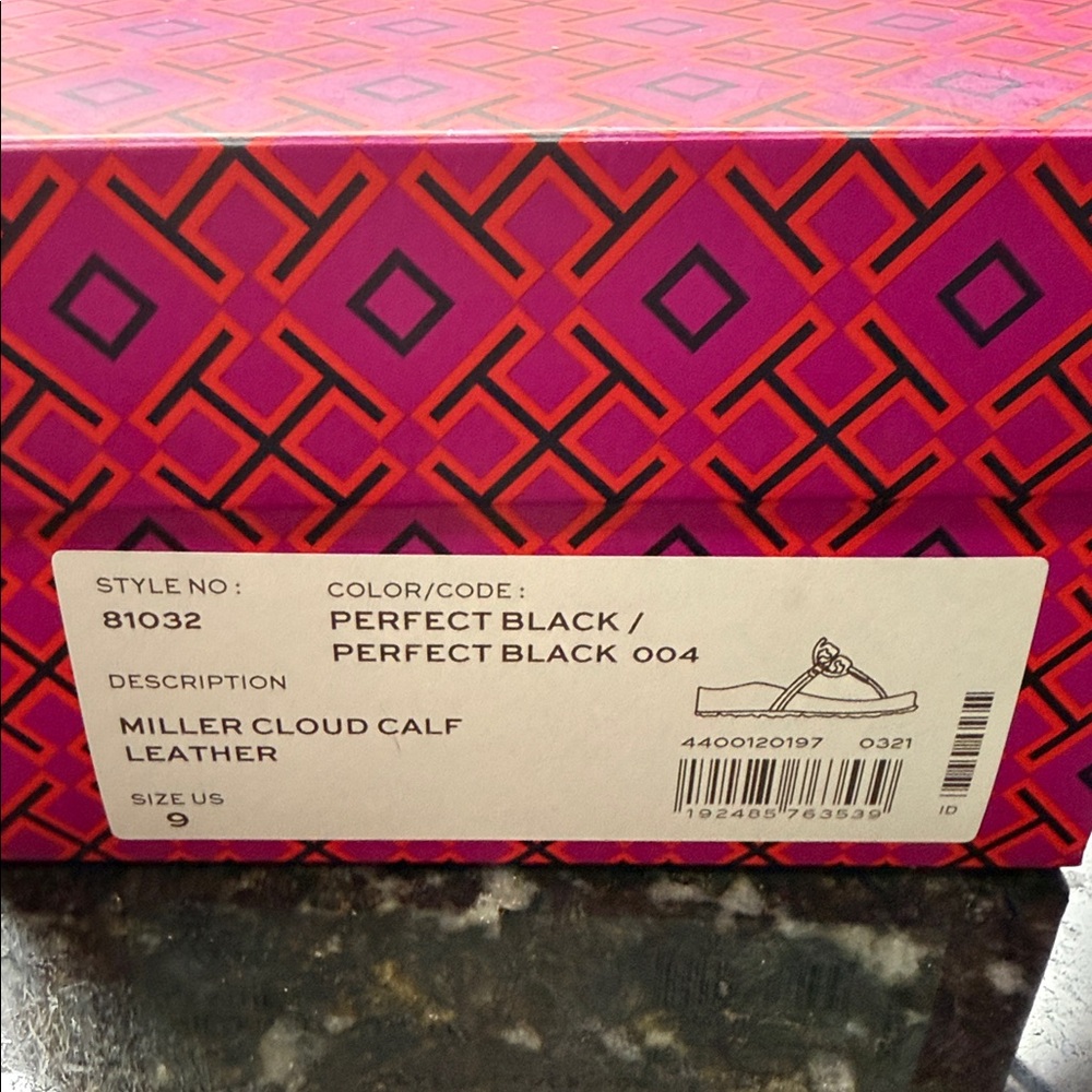 Tory Burch Black Miller Cloud Sandals, NWT Size 9 - Picture 5 of 5